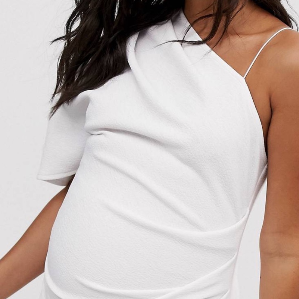 Formal white maternity dress